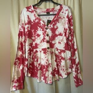 Lee Pink Tiedye Long Sleeve